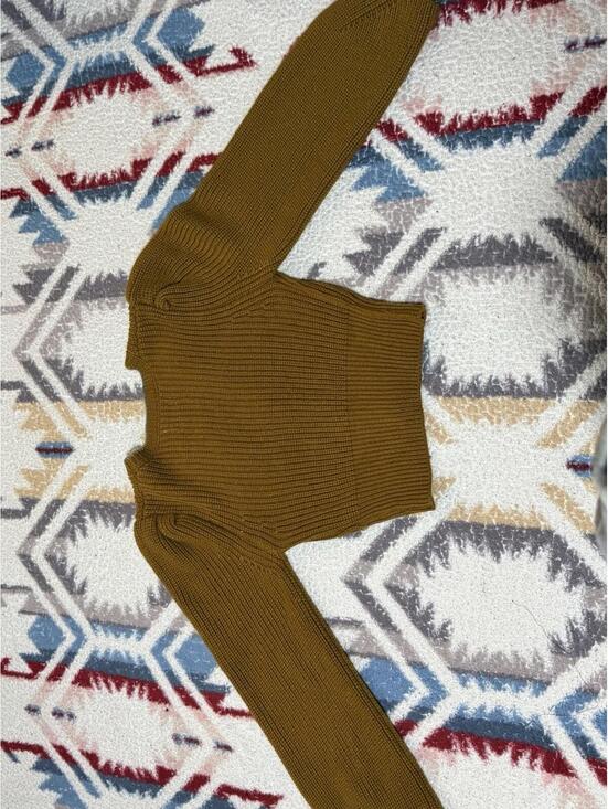 Urban Outfitters Cardigan Sweater Womens Large Brown Cropped Dolman V Neck - Picture 6 of 6